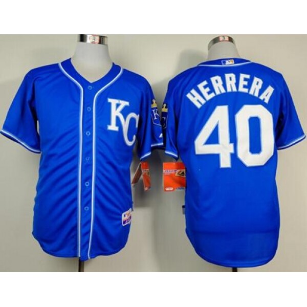 Royals #40 Kelvin Herrera Light Blue Alternate 2 Cool Base Stitched Jersey