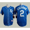 Royals #2 Alcides Escobar Blue Alternate 2 Cool Base Stitched Jersey