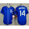Royals #14 Omar Infante Light Blue Alternate 2 Cool Base Stitched Jersey