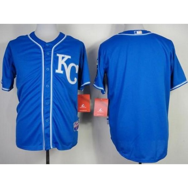Royals Blank Blue Alternate 2 Cool Base Stitched Jersey