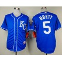 Royals #5 George Brett Light Blue Alternate 2 Cool Base Stitched Jersey