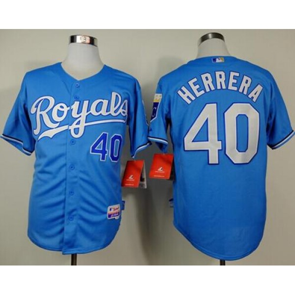 Royals #40 Kelvin Herrera Light Blue Alternate Cool Base Stitched Jersey