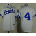 Royals #4 Alex Gordon White 1974 Turn Back The Clock Stitched Jersey