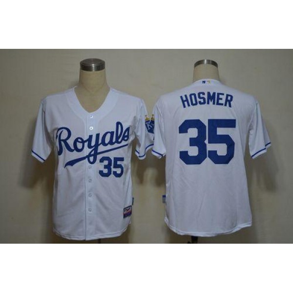 Royals #35 Eric Hosmer White Cool Base Stitched Jersey