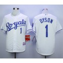 Royals #1 Jarrod Dyson White Cool Base Stitched Jersey