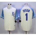 Royals #1 Jarrod Dyson Cream Exclusive Vintage Stitched Jersey