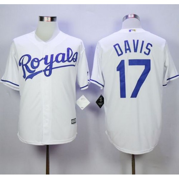 Royals #17 Wade Davis White New Cool Base Stitched Jersey