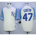 Royals #47 Johnny Cueto Cream Exclusive Vintage Stitched Jersey