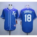 Royals #18 Ben Zobrist Blue Alternate 2 Cool Base Stitched Jersey