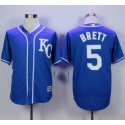 Royals #5 George Brett Blue Alternate 2 New Cool Base Stitched Jersey