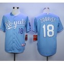 Royals #18 Ben Zobrist Light Blue Alternate 1 Cool Base Stitched Jersey