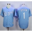 Royals #1 Jarrod Dyson Light Blue Alternate 1 New Cool Base Stitched Jersey