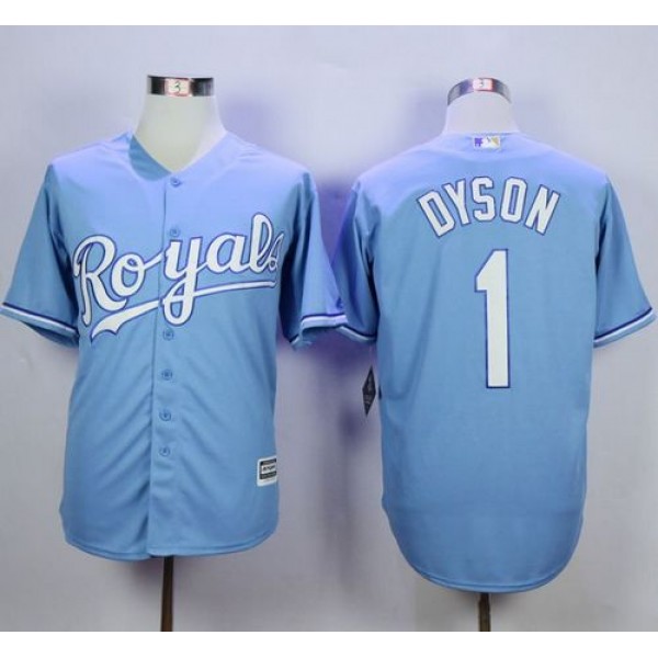 Royals #1 Jarrod Dyson Light Blue Alternate 1 New Cool Base Stitched Jersey