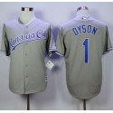 Royals #1 Jarrod Dyson Grey New Cool Base Stitched Jersey