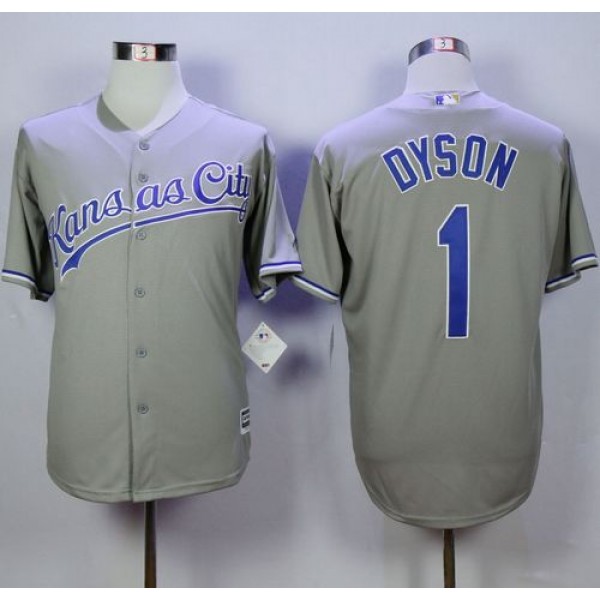 Royals #1 Jarrod Dyson Grey New Cool Base Stitched Jersey