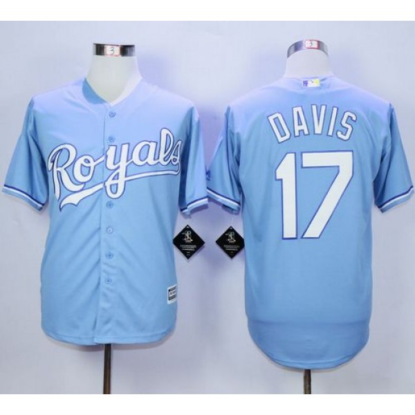 Royals #17 Wade Davis Light Blue Alternate 1 New Cool Base Stitched Jersey