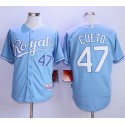 Royals #47 Johnny Cueto Light Blue Alternate 1 Cool Base Stitched Jersey