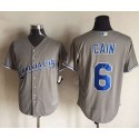 Royals #6 Lorenzo Cain New Grey Cool Base Stitched Jersey