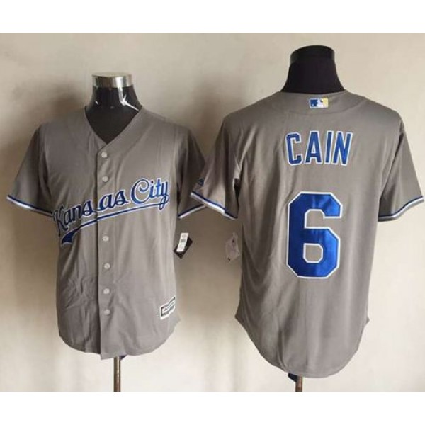 Royals #6 Lorenzo Cain New Grey Cool Base Stitched Jersey