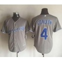 Royals #4 Alex Gordon New Grey Cool Base Stitched Jersey