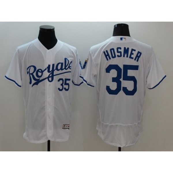 Royals #35 Eric Hosmer White Flexbase Authentic Collection Stitched Jersey