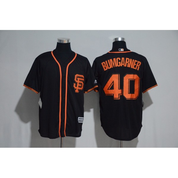San Francisco Giants #40 Madison Bumgarner Majestic Black Alternate 2017 Cool Base Player Stitched Jersey