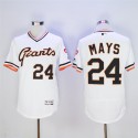 San Franciscoc Giants #24 Willie Mays White Throwback Flexbase Stitched Jersey
