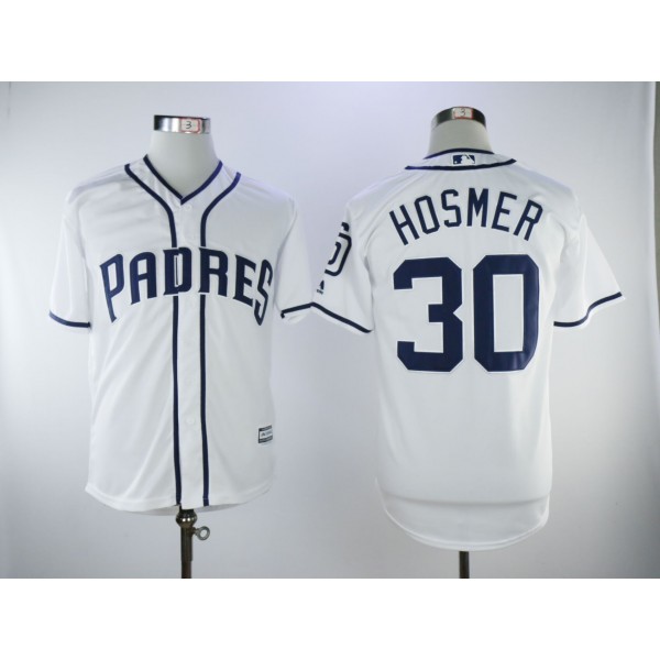 San Diego Padres #30 Eric Hosmer White Flexbase Authentic Collection Stitched Jersey