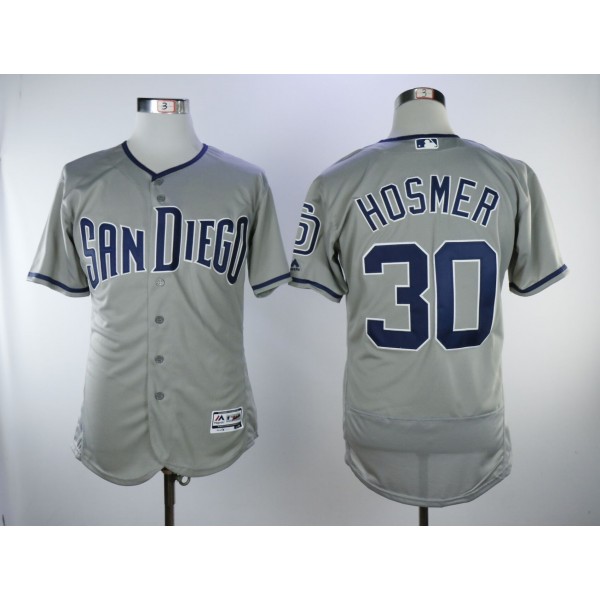 San Diego Padres #30 Eric Hosmer Grey Flexbase Authentic Collection Stitched Jersey