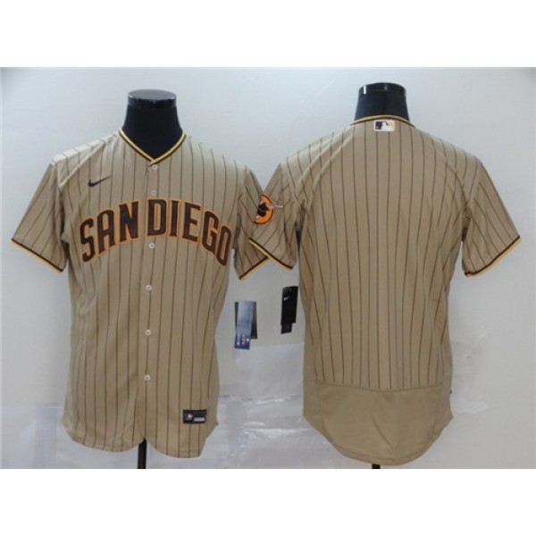 San Diego Padres Blank Tan Brown Flex Base Stitched Jersey