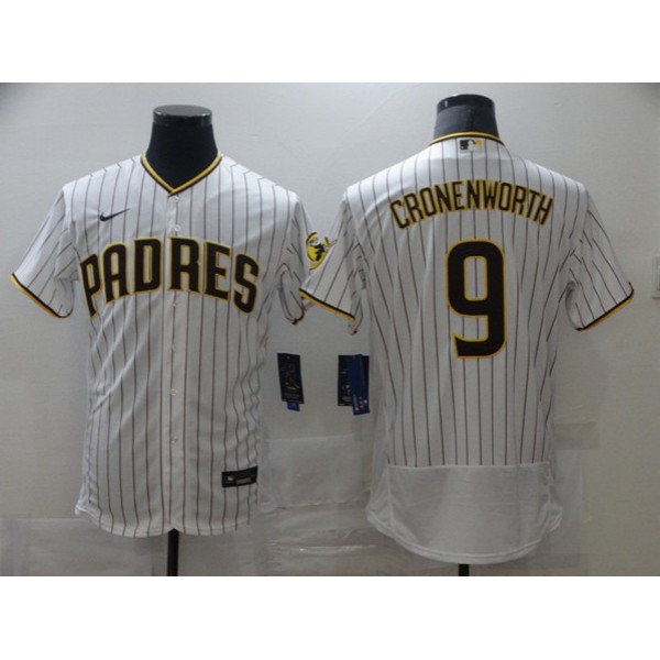 San Diego Padres #9 Jake Cronenworth White Flex Base Stitched Jersey