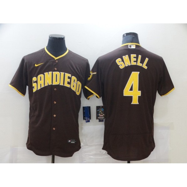 San Diego Padres #4 Blake Snell 2020 Brown Flex Base Stitched Jersey