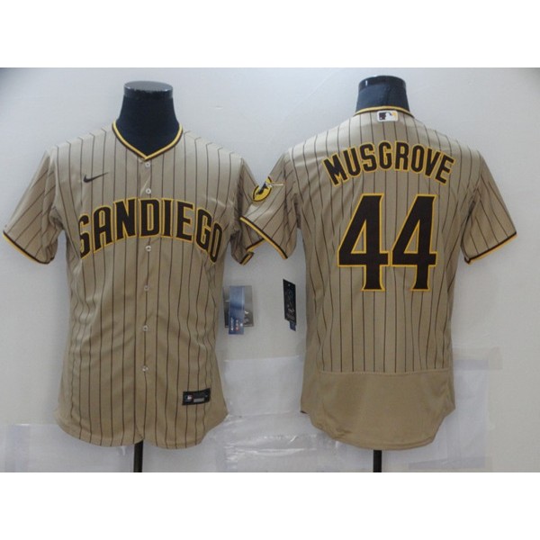 San Diego Padres #44 Joe Musgrove Tan Brown Flex Base Stitched Jersey