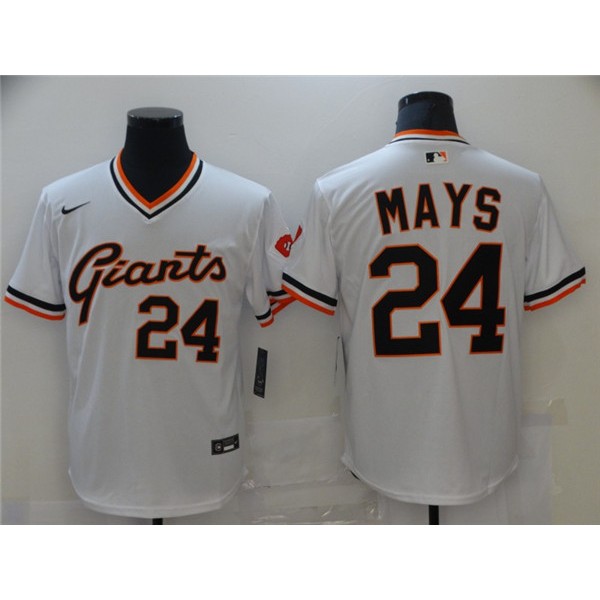 San Francisco Giants #24 Willie Mays White Cool Base Stitched Jersey