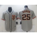 San Francisco Giants #25 Barry Bonds Gray Cool Base Stitched Jersey