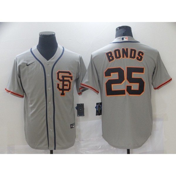 San Francisco Giants #25 Barry Bonds Gray Cool Base Stitched Jersey