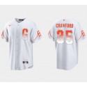 San Francisco Giants #35 Brandon Crawford White City Connect Cool Base Stitched Jersey