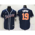 San Diego Padres #19 Tony Gwynn Navy Cool Base Stitched Jersey