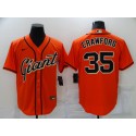 San Francisco Giants #35 Brandon Crawford Orange Cool Base Stitched Jersey