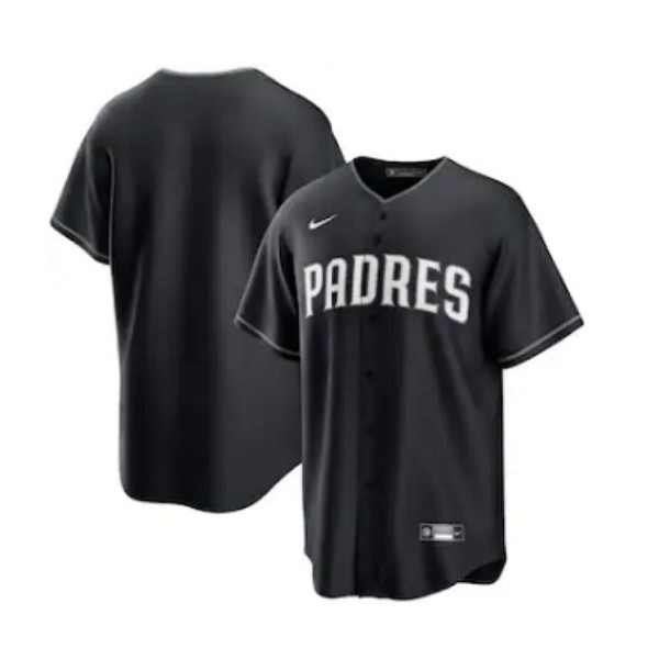 San Diego Padres Blank Black Cool Base Stitched Baseball Jersey