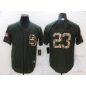 San Diego Padres #23 Fernando Tatis Jr. Olive Camo Cool Base Stitched Jersey