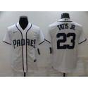 San Diego Padres #23 Fernando Tatis Jr. White Cool Base Stitched Jersey