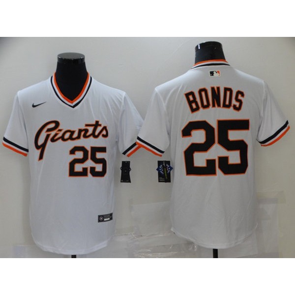 San Francisco Giants #25 Barry Bonds White Cool Base Stitched Jersey