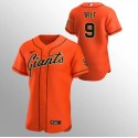 San Francisco Giants #9 Brandon Belt Orange Flex Base Stitched Jersey