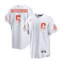 San Francisco Giants #5 Mike Yastrzemski White City Connect Cool Base Stitched Baseball Jersey