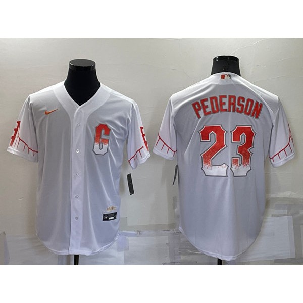 San Francisco Giants #23 Joc Pederson White City Connect Cool Base Stitched Jersey
