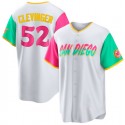 San Diego Padres #52 Mike Clevinger 2022 White City Connect Cool Base Stitched Jersey
