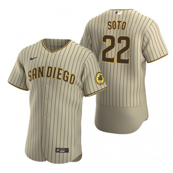 San Diego Padres #22 Juan Soto Tan Flex Base Stitched Baseball Jersey