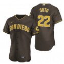 San Diego Padres #22 Juan Soto Brown Flex Base Stitched Baseball Jersey