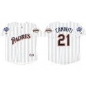 San Diego Padres #21 Ken Caminiti White 1998 World Series Cool Base Stitched Jersey